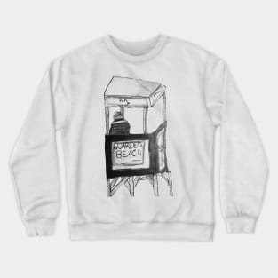 Black and white lifeguard stand Crewneck Sweatshirt